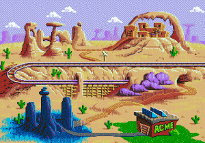 Desert Demolition starring Road Runner and Wile E Coyote