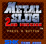 Metal Slug 2nd Mission