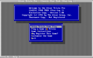 The Alcor Trivia Pro Classic Star Trek (Star-Log I)