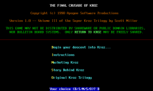 The Final Crusade of Kroz