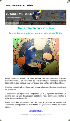 Tintin, témoin du XX° siècle