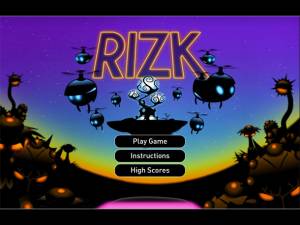 Rizk main menu screen